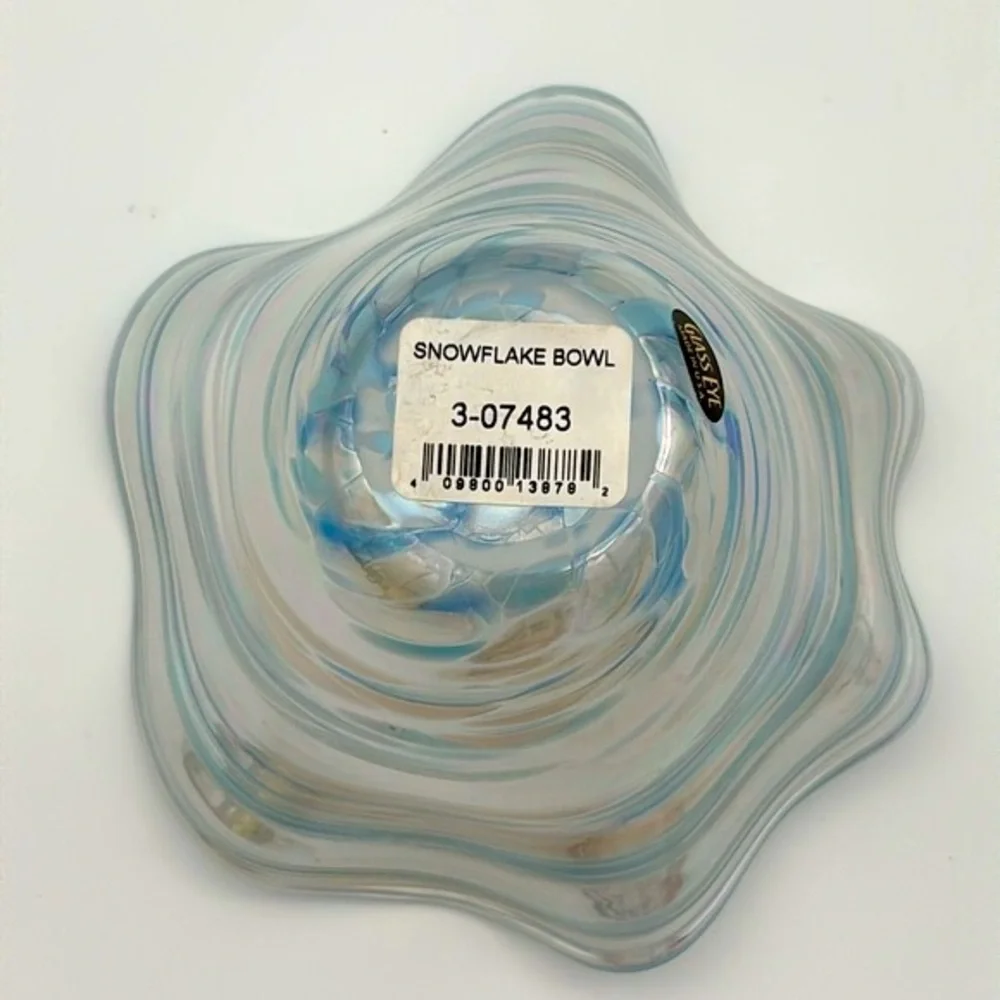 Glass Eye Studio Snowflake Twist Mini Wave Bowl